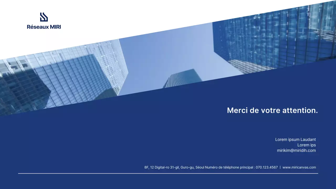 Un nouveau plan d'entreprise propre et bleu