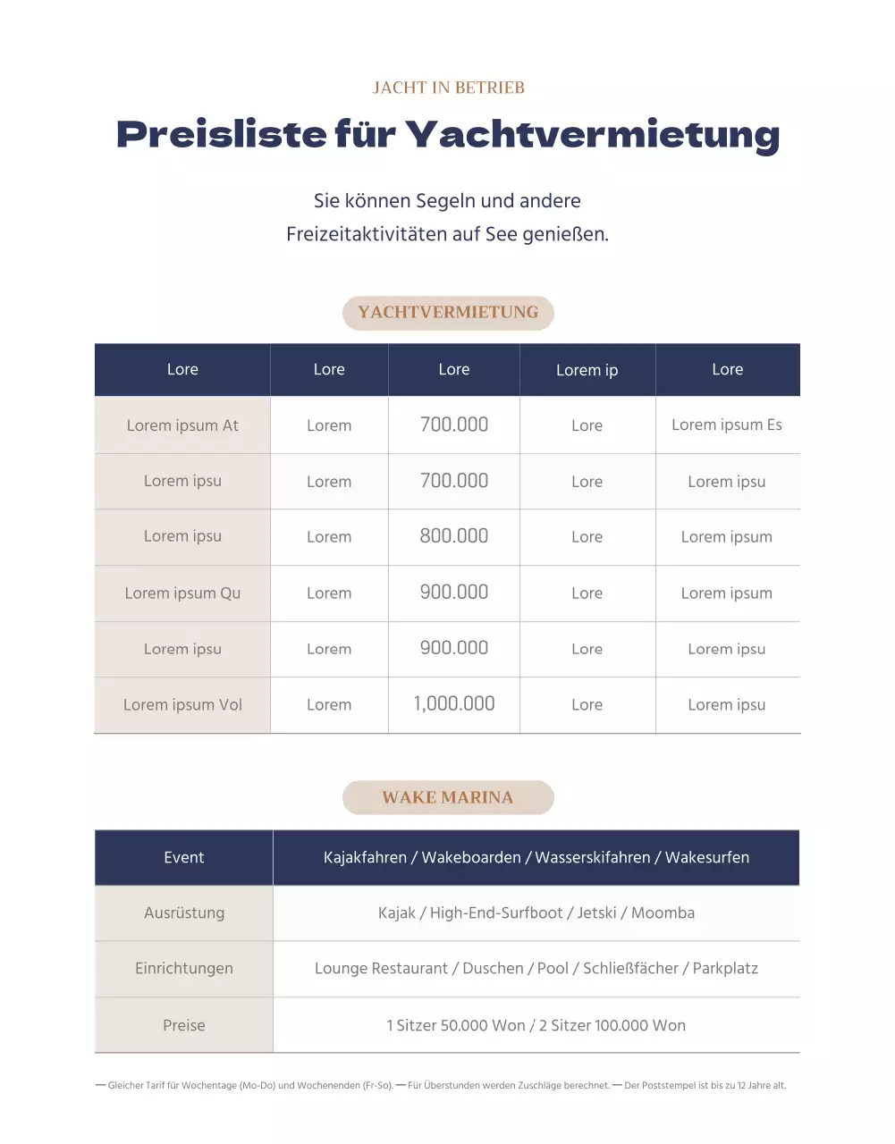 Ein privater Yachtclub in goldener Marine