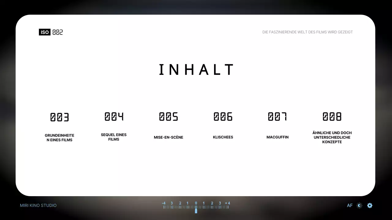Einführung von Filmbegriffen anhand des Sucherthemas