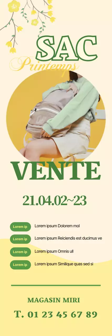 Yellow Green Photo Highlight Neat Spring Bags Promouvoir une vente événementielle