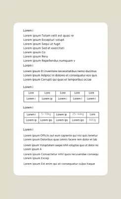 Etiqueta con detalle simple cachorro beige