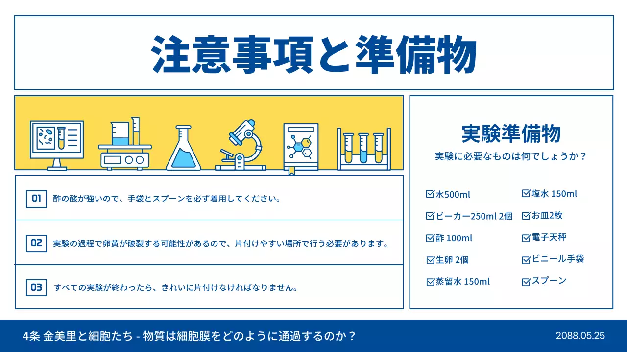 青 シンプル 科学 ドキュメント プレゼンテーション