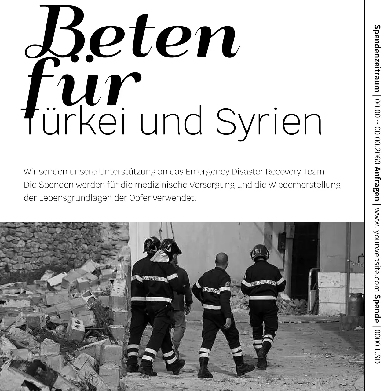 schwarz-weiß Foto Katastrophenhilfe Rettung in weiß und schwarz