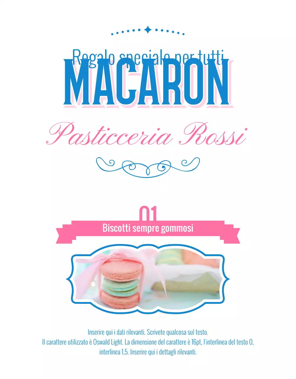 Vendere macaron con decorazioni rosa e vintage