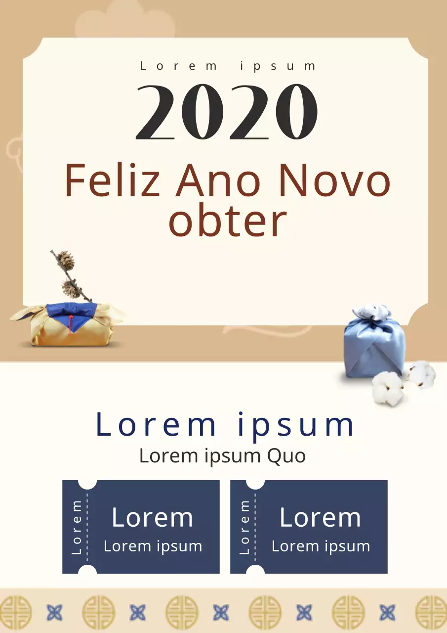 Cartaz Web que promove o tradicional evento de vendas de Ano Novo de Goldton