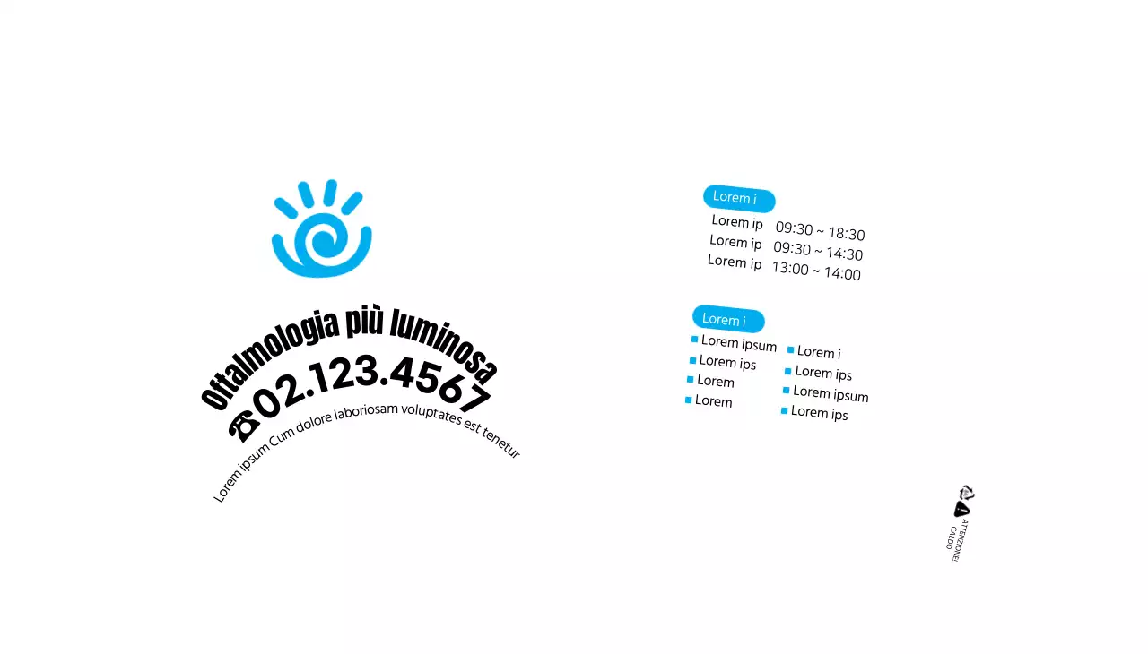 Ospedale Bianco Blu Semplice Oftalmologia