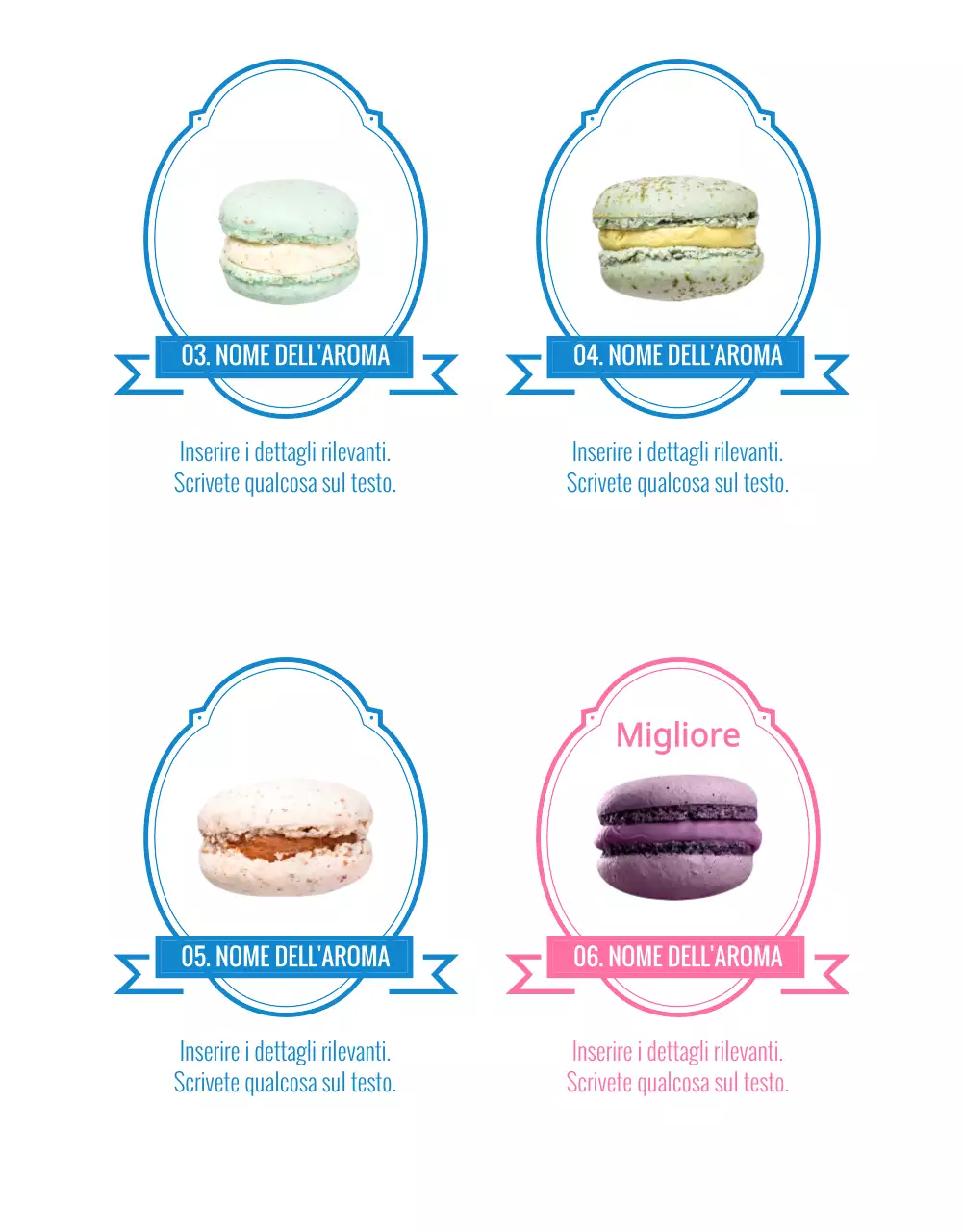 Vendere macaron con decorazioni rosa e vintage