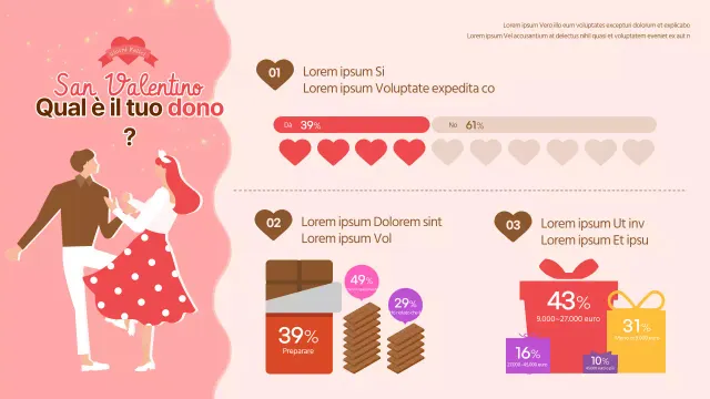 Un sondaggio di San Valentino con un tocco rosa