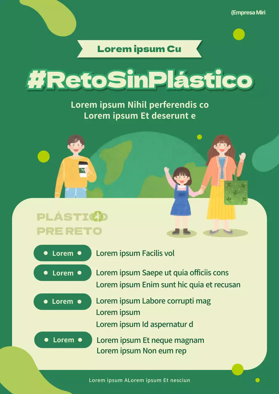 Campaña Green for Business Plastic Free Challenge (webposter)