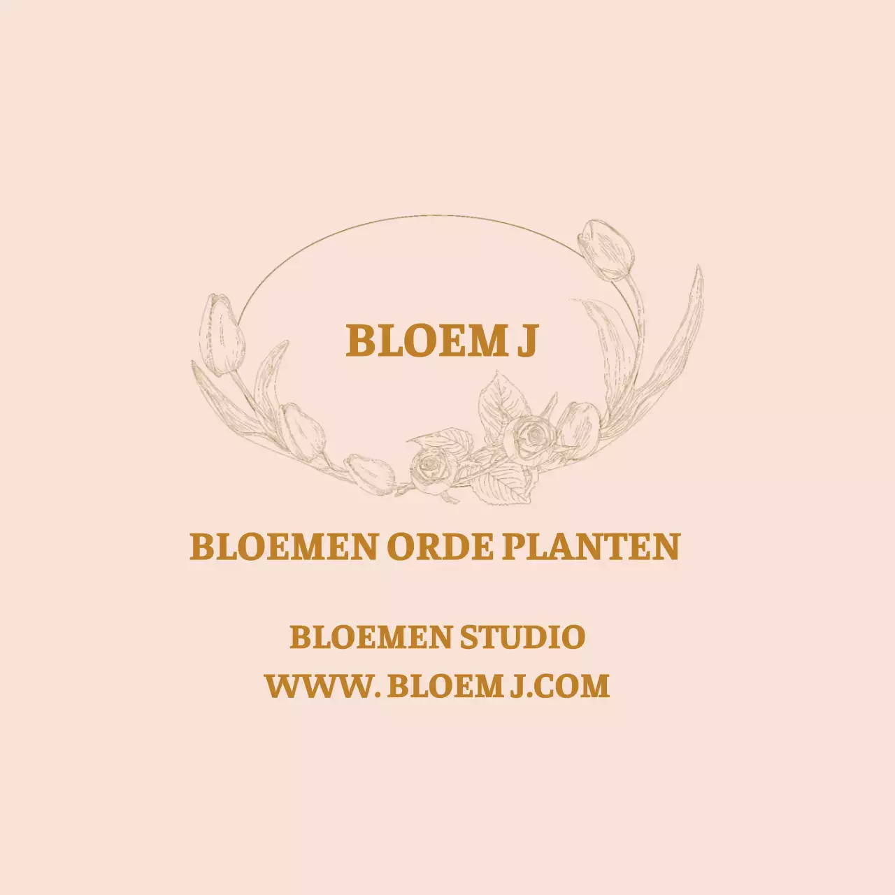 Vintage bloemenetiket met beige illustratie