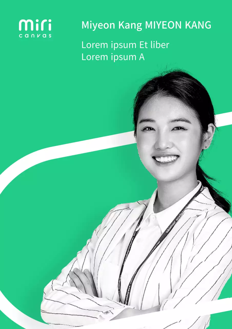 Biglietto da visita per dipendenti semplice ed essenziale con accenti bianchi e verdi