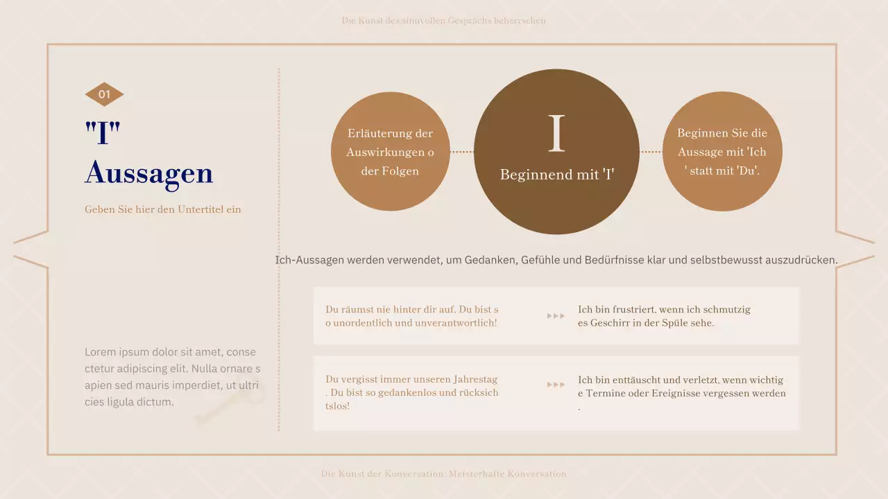 Marineblau und Beige - Dialog des Tages