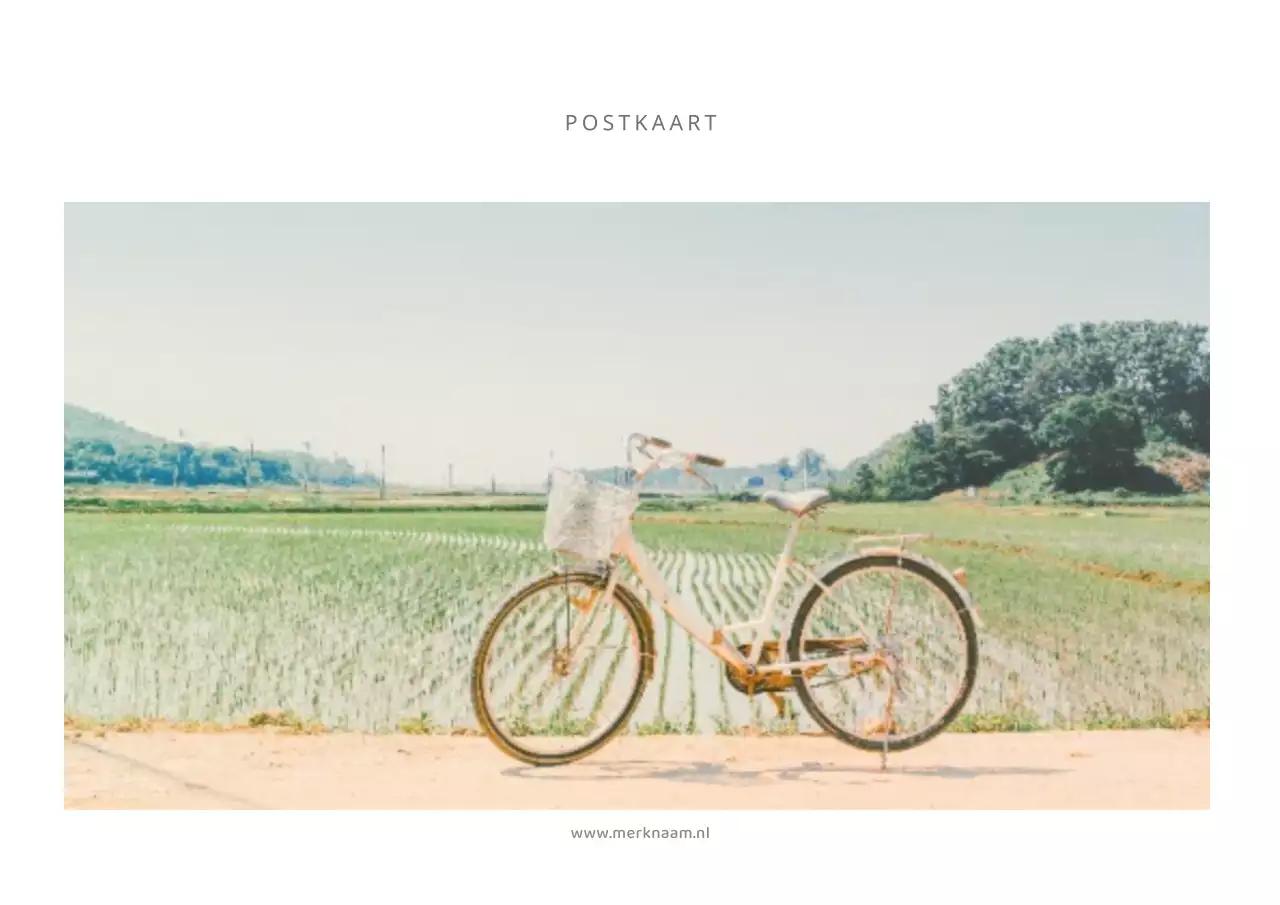 Eenvoudige ansichtkaart met foto