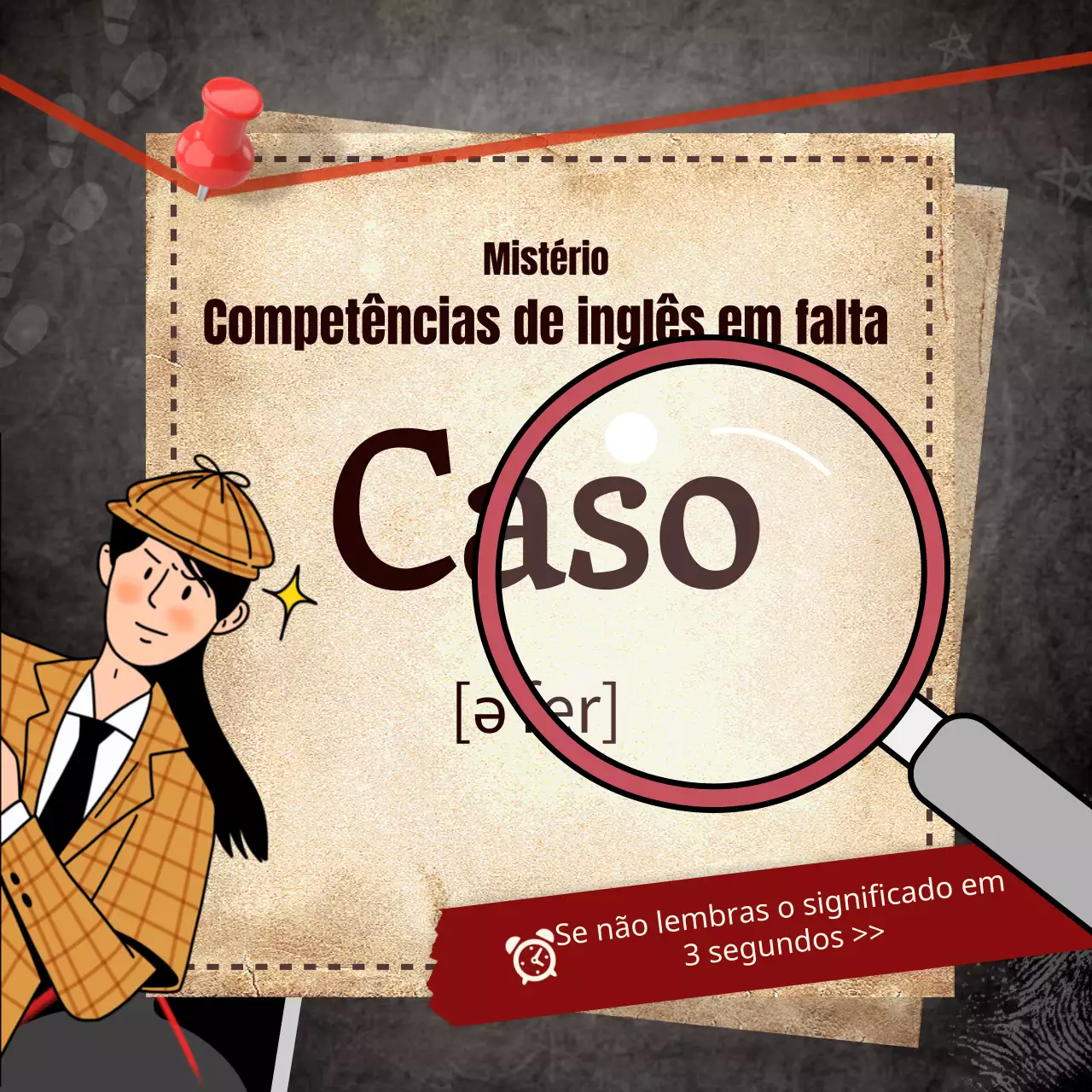 Modelo de evento escolar de língua inglesa como um diário de evento sombrio