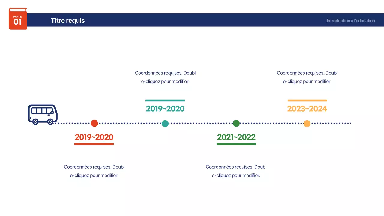 Mignonne infographie TIMELINE aux couleurs de l'arc-en-ciel