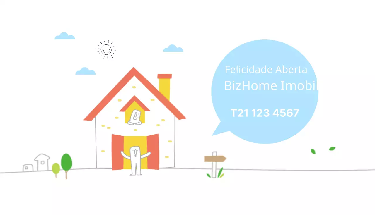 Cartão de visita da empresa imobiliária Biz