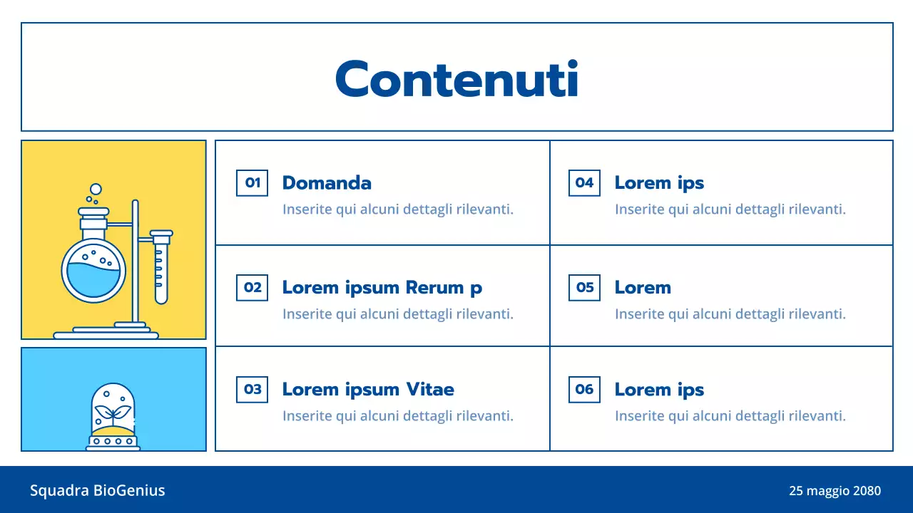 Luce blu e giallo linea illustrazione pulita scienza esperimento educazione classe tema di presentazione