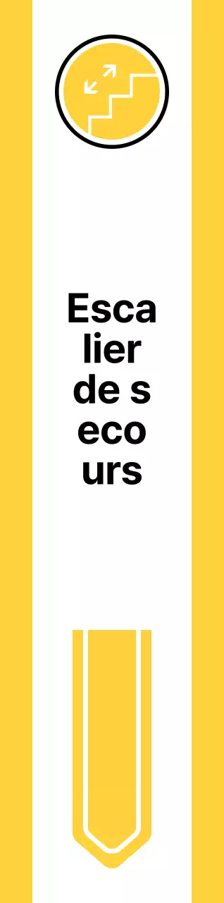 Pour le guidage de l'emplacement avec des pictogrammes jaunes et verts simples