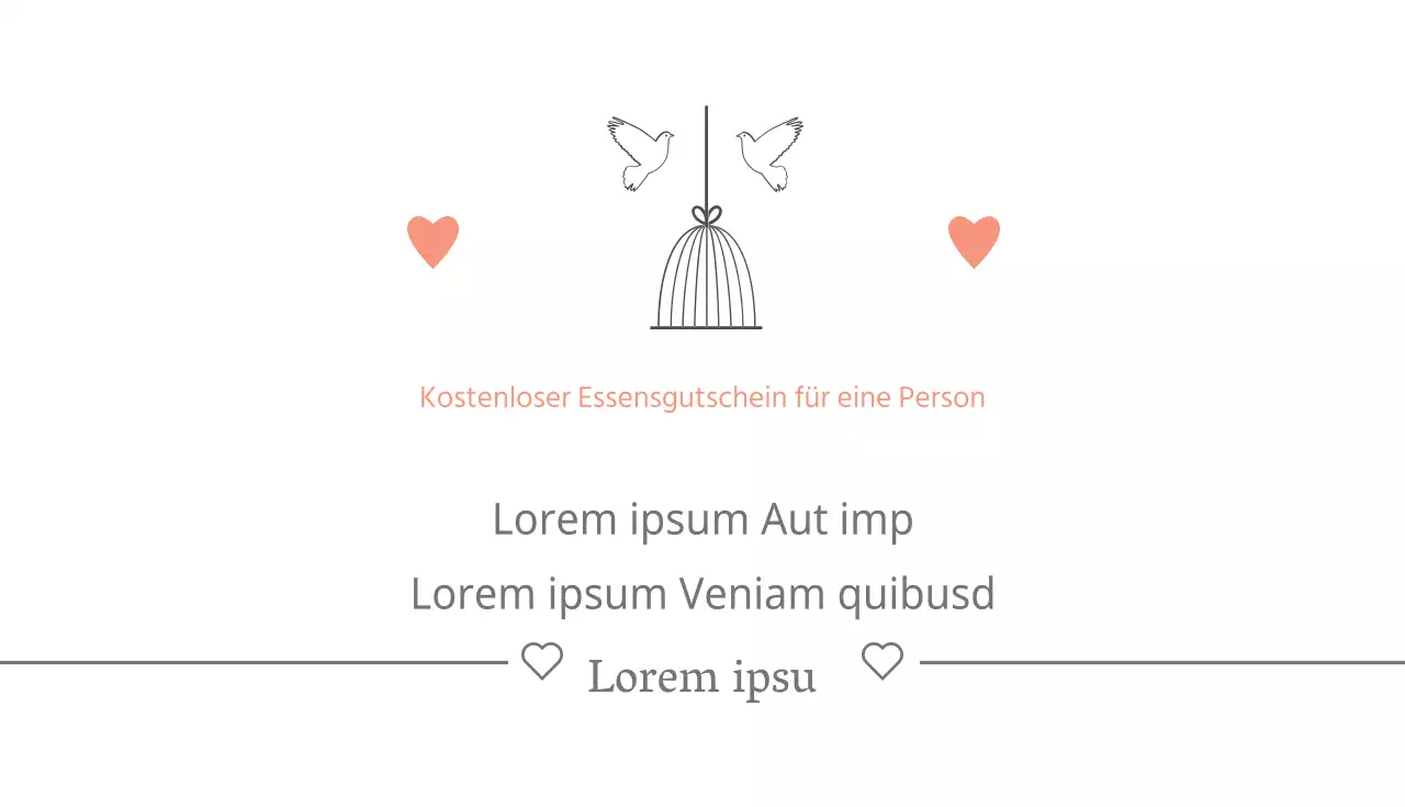 Kostenloser Essensgutschein für eine Person