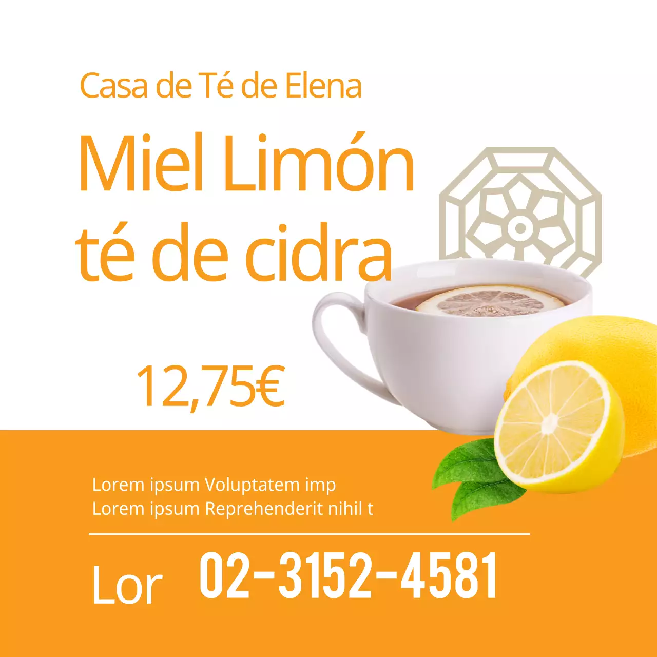 Té de miel, limón y yuzu