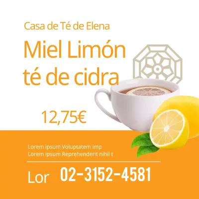 Té de miel, limón y yuzu