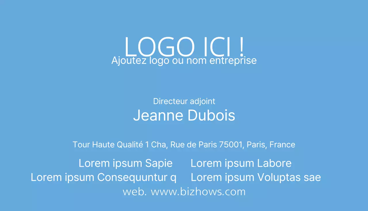 Carte de visite simple