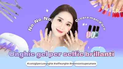 Tema Gelnail con sfumatura malva e concetto di immagine fotorealistica