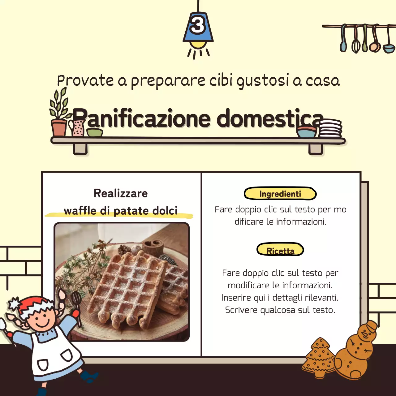 Vacanze invernali con simpatiche illustrazioni in beige