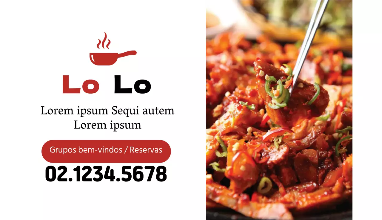 A fotografia vermelha destaca a limpeza do talho do restaurante