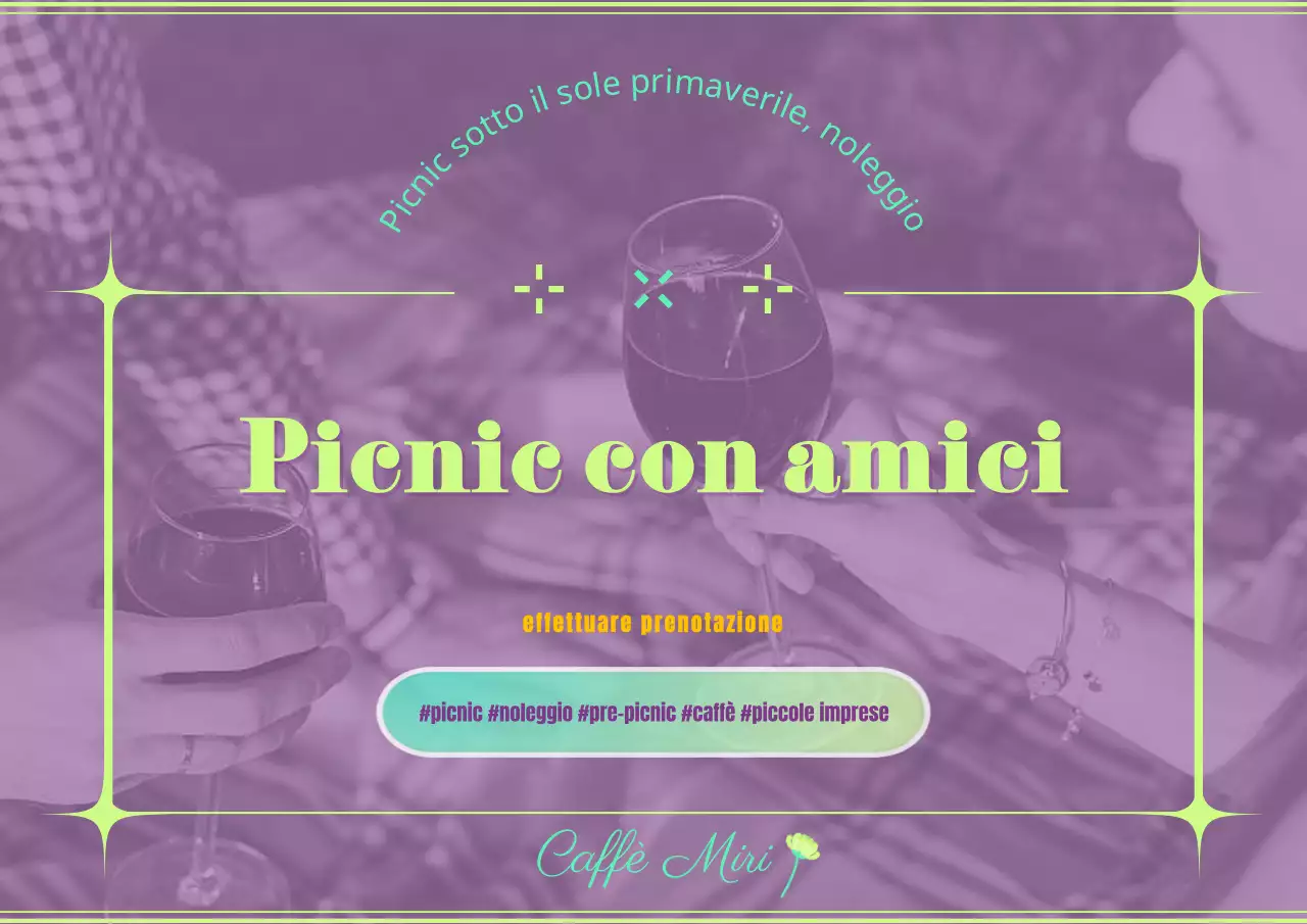 Un semplice picnic a noleggio in viola