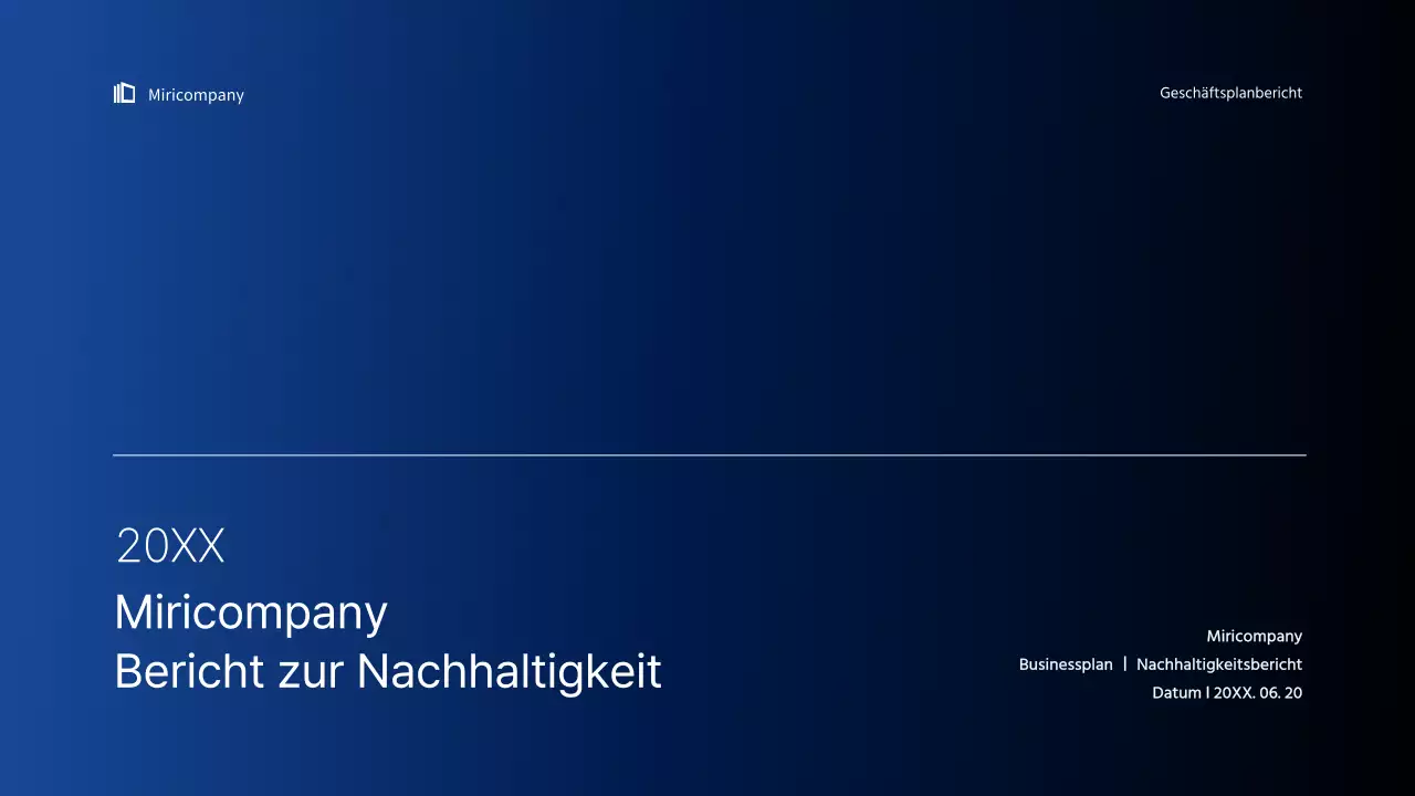 Einfache Unternehmensinfografik mit blauen und grünen Farbverläufen