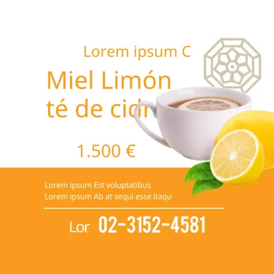 Té de miel, limón y yuzu