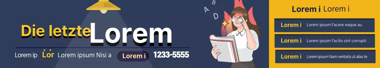 Marineblau gelb Illustration Studie Schule Werbung