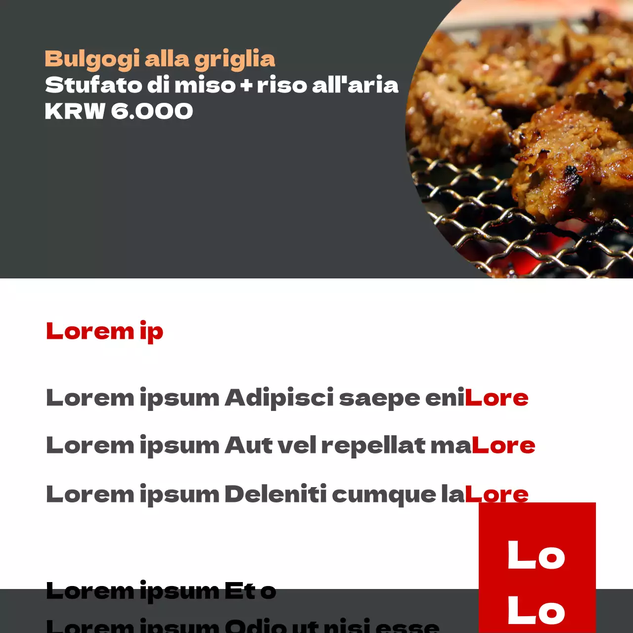 Bulgogi alla griglia