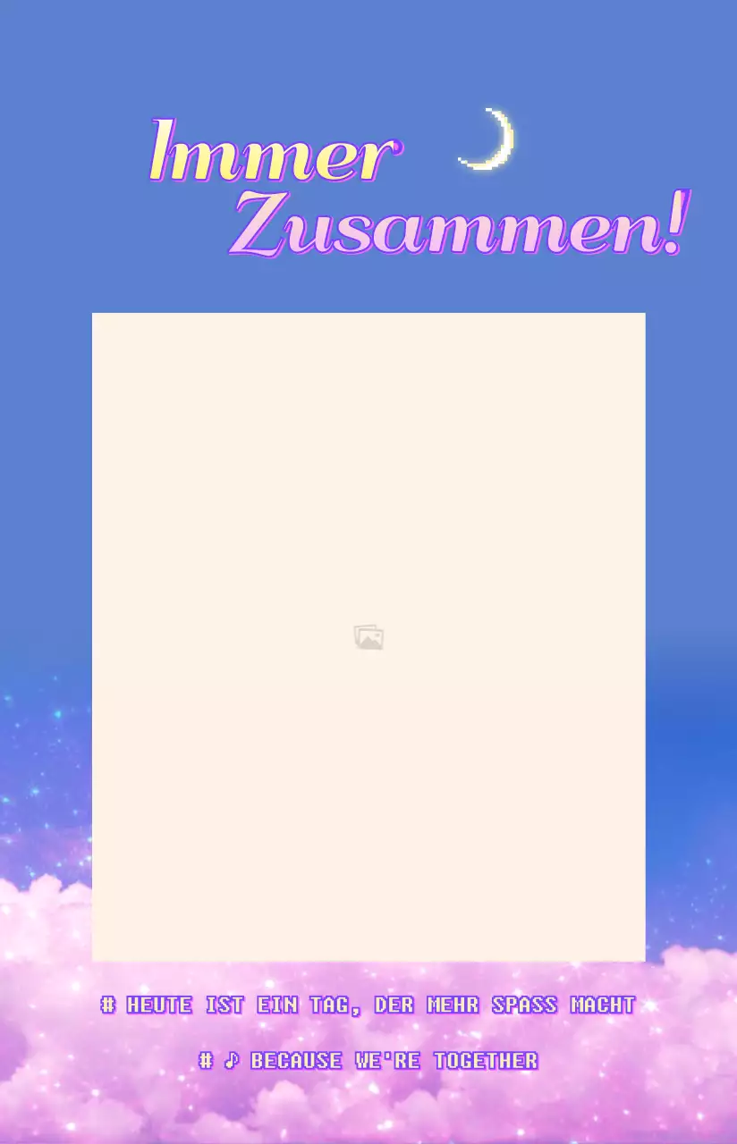 Lila verträumte Wolken Konzept Foto-Layout