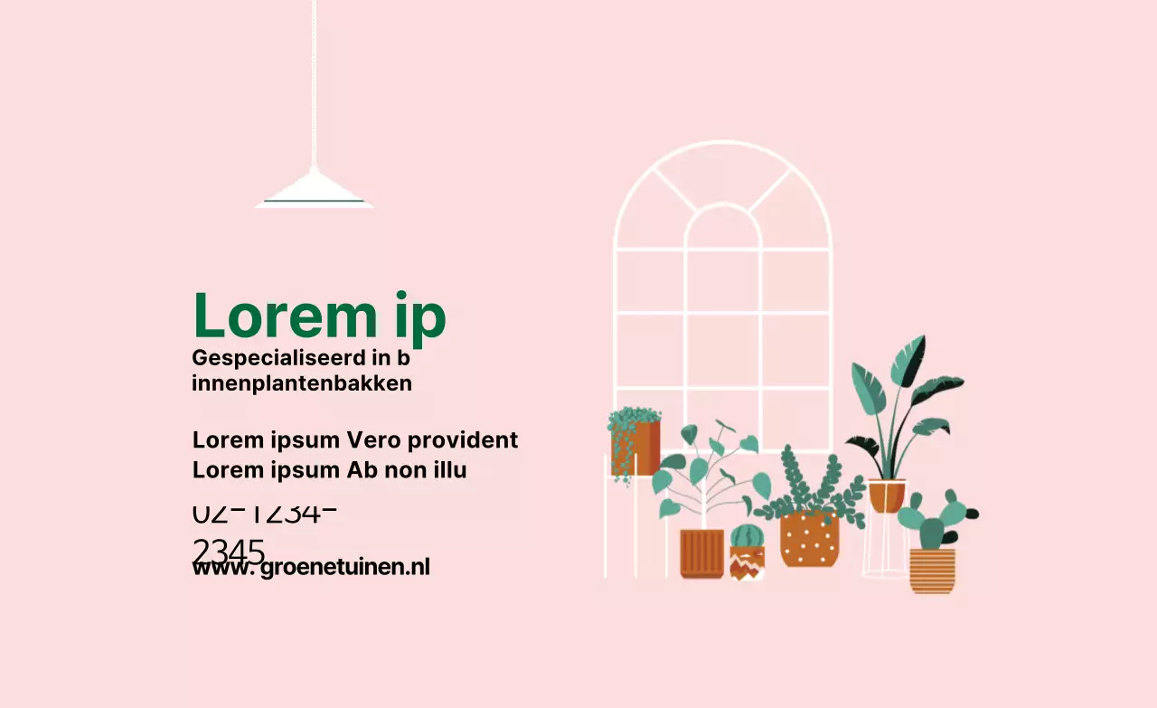 Roze illustratie Nette botanische lentetuin