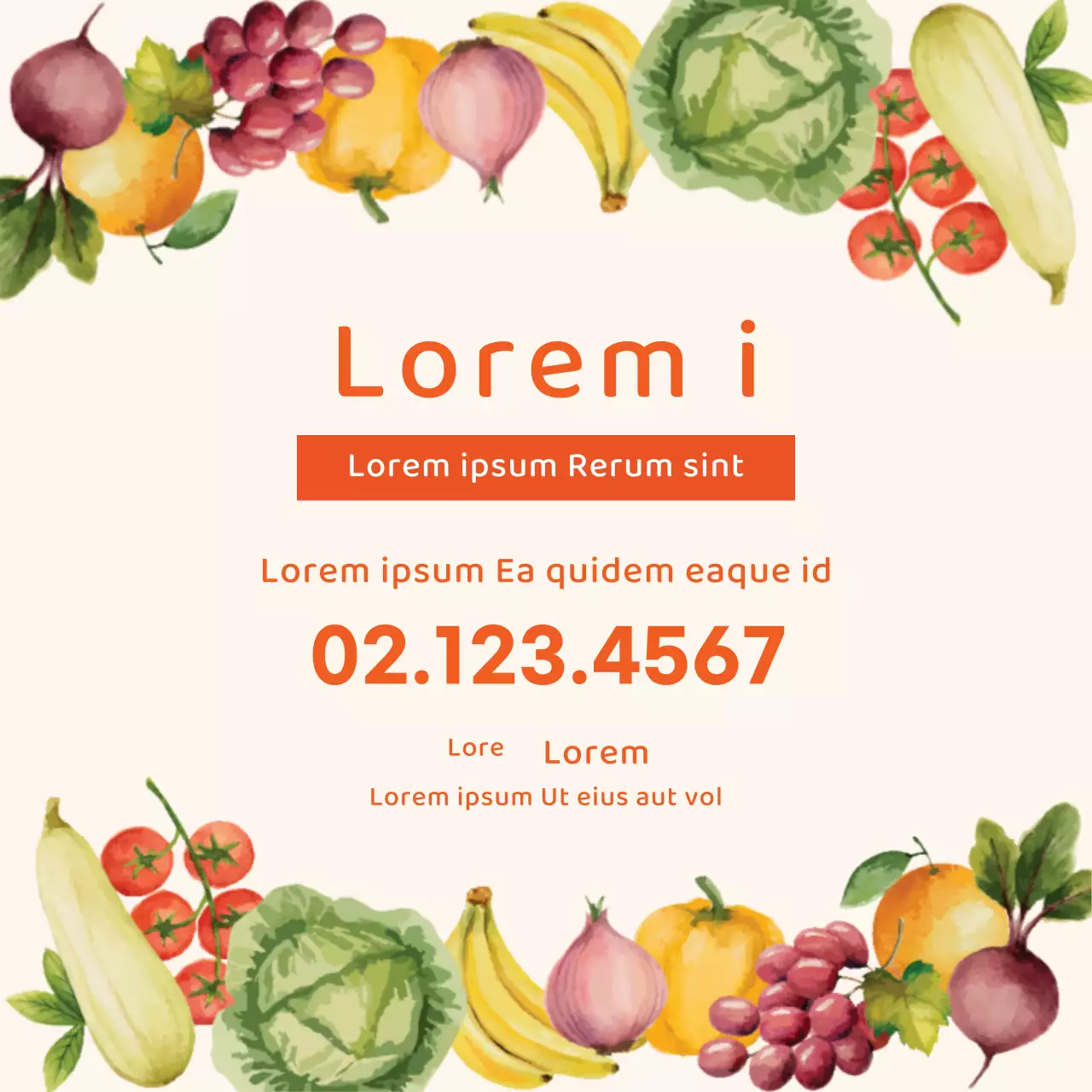 Oranje illustratie net fruit groenteboer