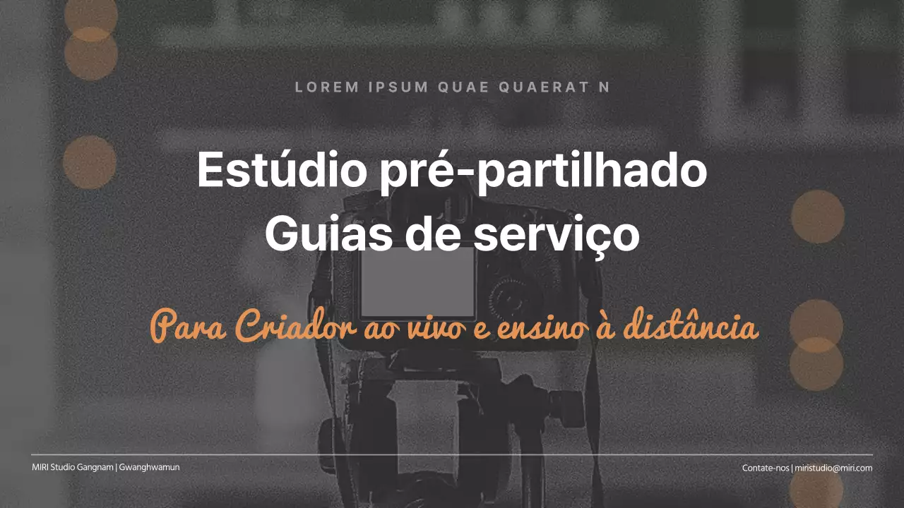 Breve descrição do serviço de um estúdio partilhado de inspiração vintage em tons de cinzento
