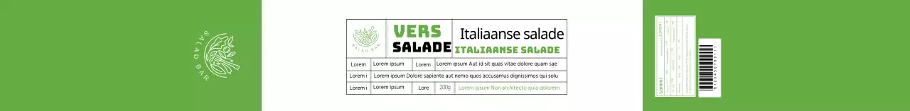 Green clean salade voedsel feiten etiket
