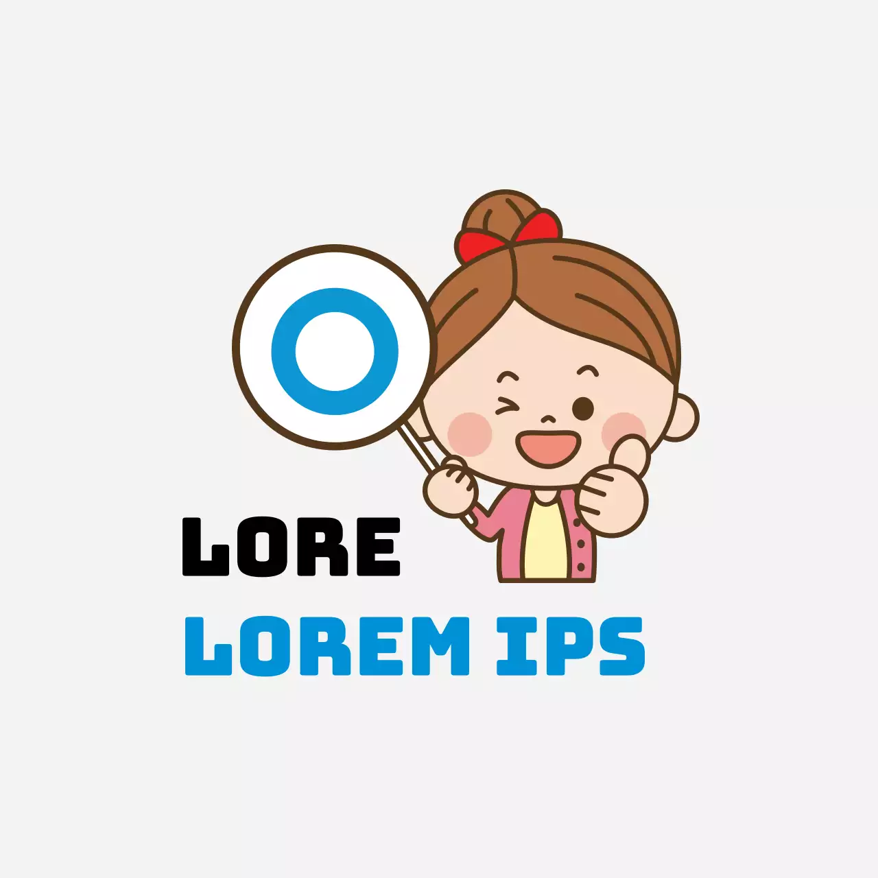 Blauwe illustratie schattige corona quarantaine