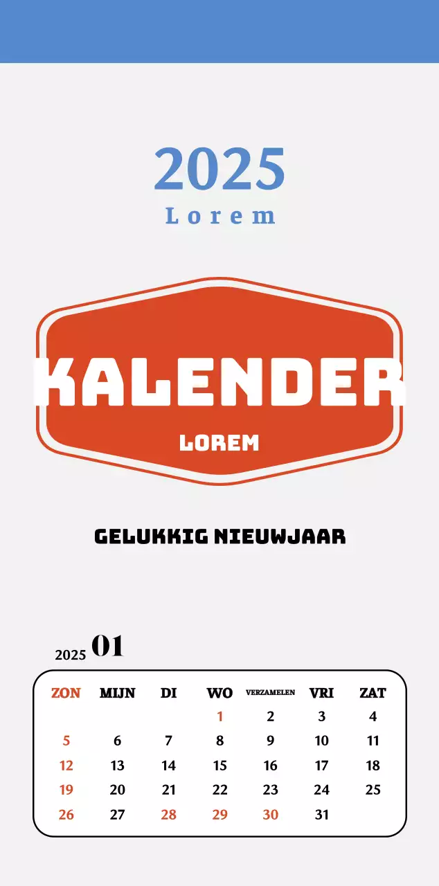 Rode en blauwe retro onderzetters memory kalender