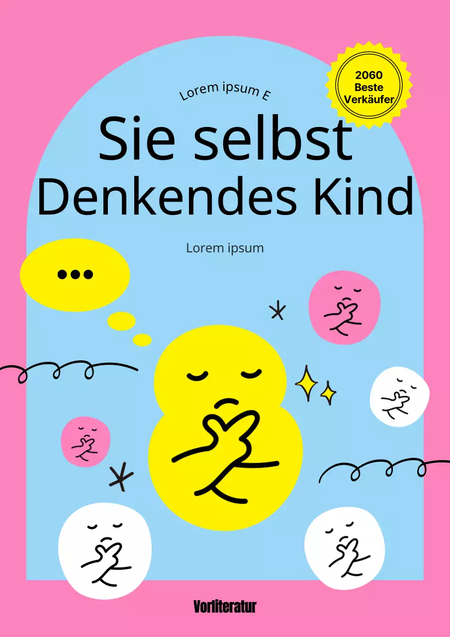 Ein einfaches rosa und hellblaues Cover für How to Train Your Child