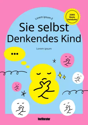 Ein einfaches rosa und hellblaues Cover für How to Train Your Child