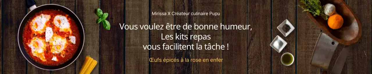 Fond blanc et jaune en couleur, concept de kit de repas