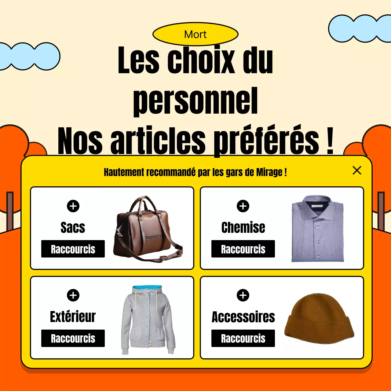 Promouvoir un simple événement automnal dans un centre commercial en orange et jaune