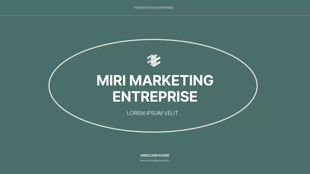 Un profil d'entreprise simple, vert et beige