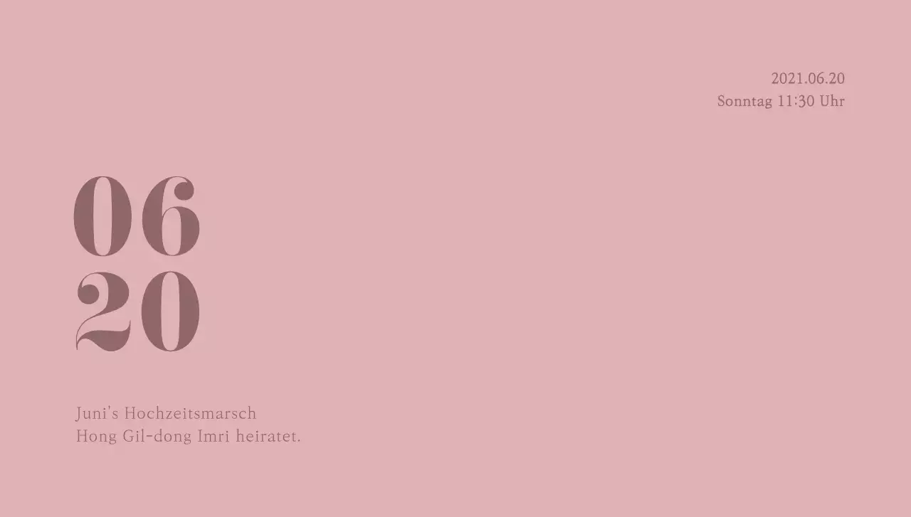 Juni Hochzeit Einladung Postkarte Umschlag mit Text