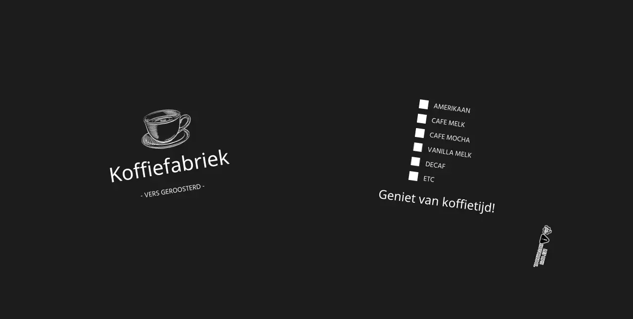 Zwarte eenvoudige illustratie café