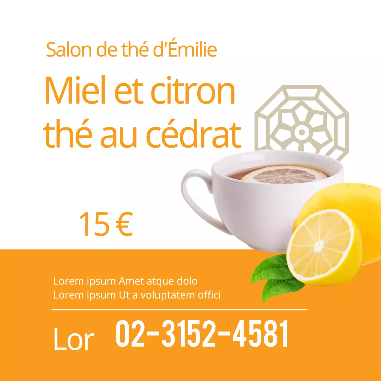 Thé miel citron yuzu