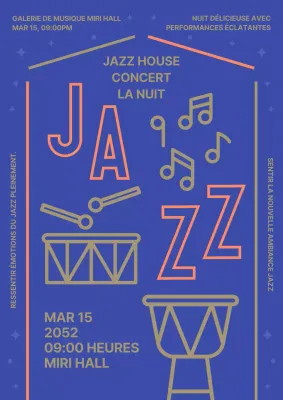 Un spectacle de jazz en bleu et rose